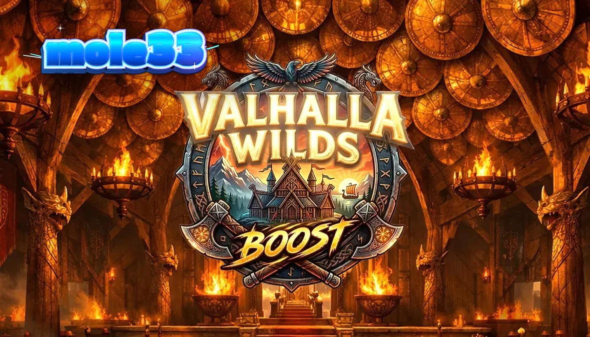Viking themed slot machine interface showing Norse symbols and runes